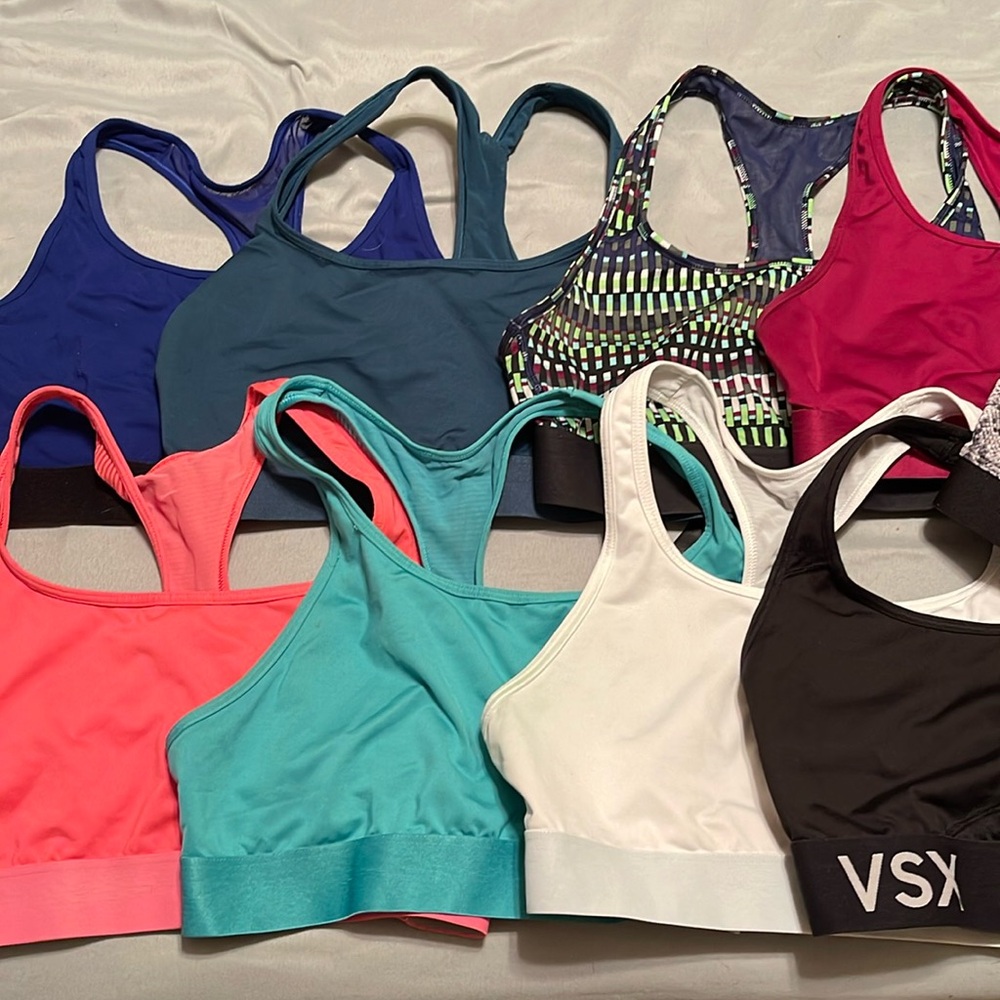 Nine Size Large Victoria Sport Sport Bras in Different Colors